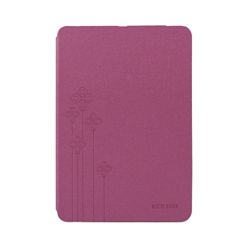 Чехол/книжка для Apple iPad Mini 2, 3 "RICH BOSS" Flowers (кожаный/розовый)