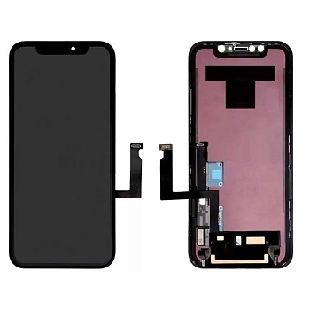 Дисплей для iPhone XR + тачскрин черный с рамкой (In-Cell GX)