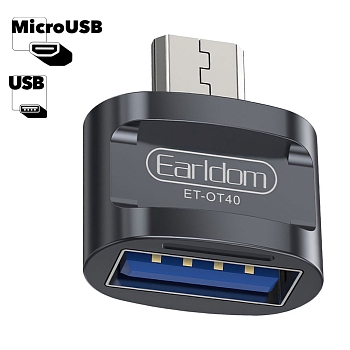 Адаптер Earldom ET-OT40 USB Type-C to USB 2.0 OTG Adapter, черный